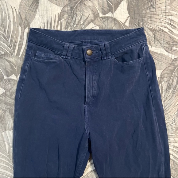 American Apparel Blue Four-Way Stretch Twill Pants with Ankle Zips 26/27 - Picture 7 of 7
